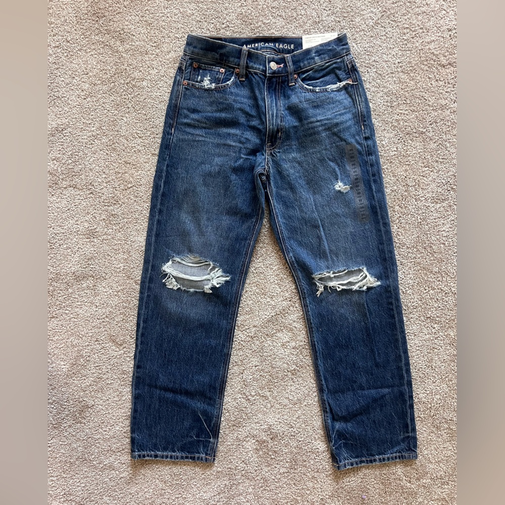 American Eagle Outfitters ex-boyfriend Jeans with Distressed Knees